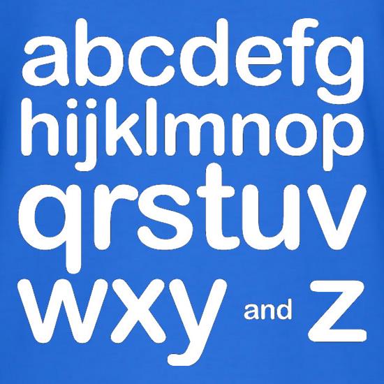 Alphabet t shirt